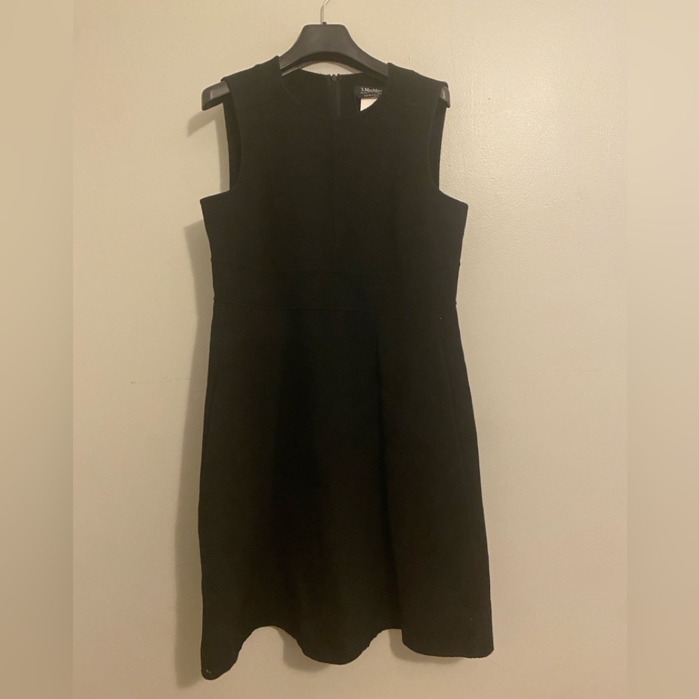 MaxMara Black Wool Dress Size 8